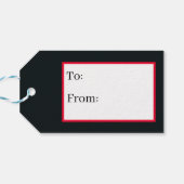 レトロヴィンテージクリスマス雪カップル休日 ギフトタグ (裏面横)