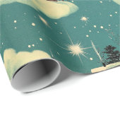 レトロヴィンテージクリスマス：お洒落冬のシーン ラッピングペーパー (ロールコーナー)
