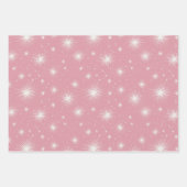 レトロヴィンテージクリスマス：ピンクコラージュ ラッピングペーパーシート (正面2)