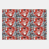 レトロヴィンテージクリスマス：ミッドセンチュリーユレタイド ラッピングペーパーシート (正面)