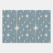 レトロヴィンテージクリスマス：原子星空の夜 ラッピングペーパーシート (正面2)
