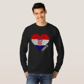 レトロヴィンテージクロアチア国旗 Tシャツ (正面フル)