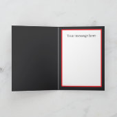 レトロヴィンテージクールレコードのパターン誕生日パーティー カード (内部)