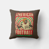 レトロヴィンテージグクラシックランジェアメリカンフットボール クッション (裏面)