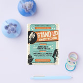 レトロヴィンテージグランジスタンドアップコメディショー チラシ (シングル)