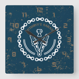 レトロヴィンテージグランジ庫 スクエア壁時計