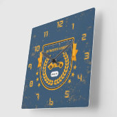 レトロヴィンテージグランジ庫 スクエア壁時計 (傾斜)