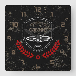 レトロヴィンテージグランジ庫 スクエア壁時計