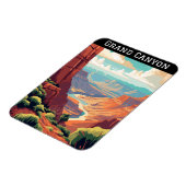 レトロヴィンテージグランドキャニオンナショナルパークアリゾナ マグネット (左側)