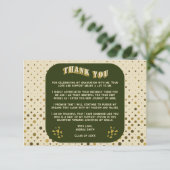 レトロヴィンテージグリーンイエローベージュ大学院写真 サンキューカード (スタンド正面)