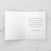 レトロヴィンテージグリーンクリスマスツリー非写真 シーズンカード (内部)