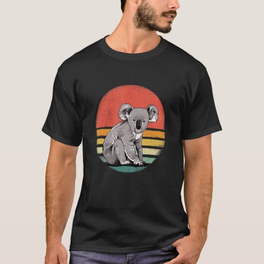 レトロヴィンテージコアラベアオーストラリア動物動物園 Tシャツ (正面)