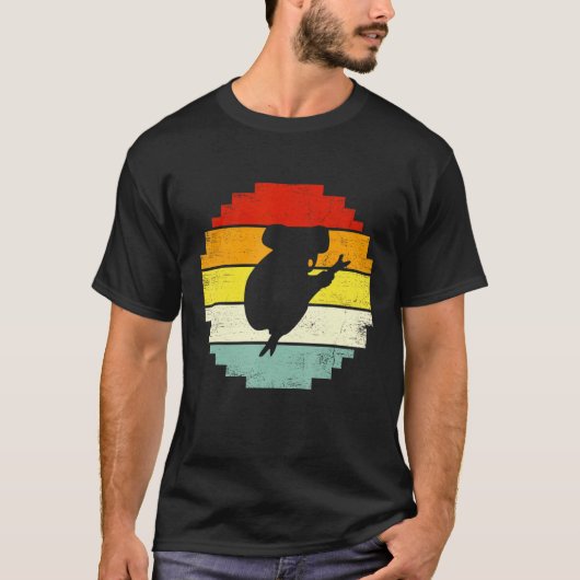 レトロヴィンテージコアラ動物愛好家 Tシャツ (正面)
