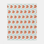 レトロヴィンテージコケットパステルベビーアニマルズドッグ フリースブランケット (正面)