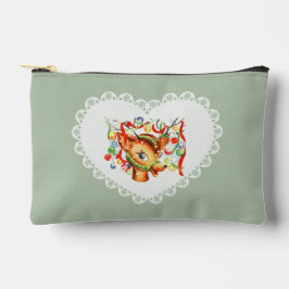 レトロヴィンテージコケットベビーアニマルズディアギンガム アクセサリーポーチ