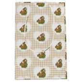 レトロヴィンテージコケットベビーアニマルズバニージンガム ミディアムペーパーバッグ (正面)