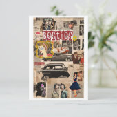 レトロヴィンテージコラージハッピーガレンティーヌデイカード カード (スタンド正面)