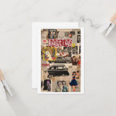 レトロヴィンテージコラージハッピーガレンティーヌデイカード カード (正面/裏面インサイチュ)