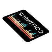 レトロヴィンテージコロンバスオハイオスカイライン マグネット (右側)