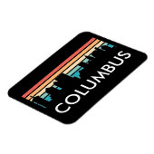 レトロヴィンテージコロンバスオハイオスカイライン マグネット (左側)