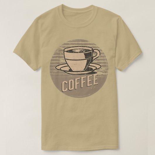 レトロヴィンテージコーヒープレミアム Tシャツ (デザイン正面)