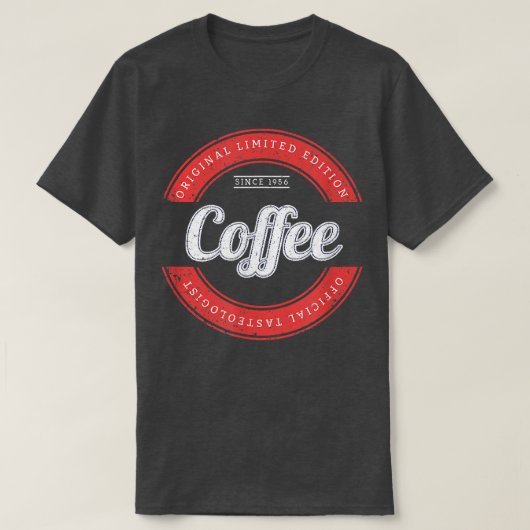 レトロヴィンテージコーヒー愛好家カフェインTシャツ Tシャツ (デザイン正面)