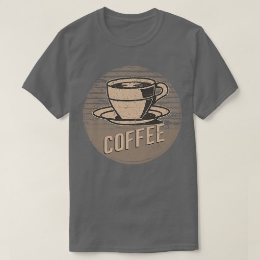 レトロヴィンテージコーヒー Tシャツ (デザイン正面)