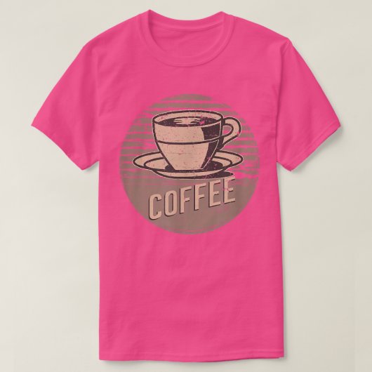 レトロヴィンテージコーヒー Tシャツ (デザイン正面)