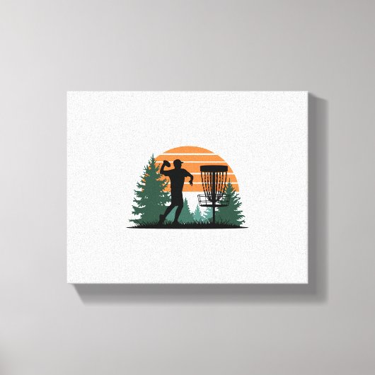 レトロヴィンテージゴルフディ遊スク キャンバスプリント (正面)