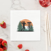 レトロヴィンテージゴルフディ遊スク スタンダードランチョンナプキン (インサイチュ)