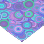 レトロヴィンテージサイケデリック円パターン長方形 テーブルクロス (アングル)