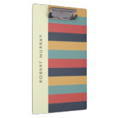 レトロヴィンテージサマービーカラーブロックストライプ クリップボード (右)