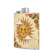 レトロヴィンテージサンアンド蝶スキットル フラスク (左)