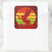 レトロヴィンテージサンセットエンジェルウィズホーン スクエアシール (バッグ)