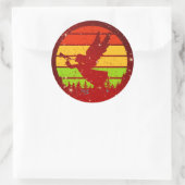 レトロヴィンテージサンセットエンジェルウィズホーン ラウンドシール (バッグ)