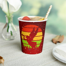 レトロヴィンテージサンセットエンジェルウィズホーン