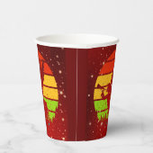 レトロヴィンテージサンセットエンジェルウィズホーン 紙コップ (右)