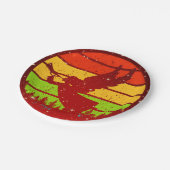 レトロヴィンテージサンセットエンジェル（ホーン付き） 7" ペーパープレート (アングル)