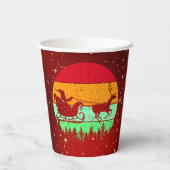 レトロヴィンテージサンセットサンタスリートインディア 紙コップ (裏面)