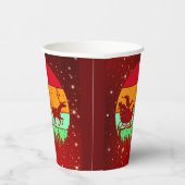 レトロヴィンテージサンセットサンタスリートインディア 紙コップ (右)