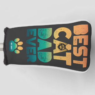 レトロヴィンテージサンセットファーザーズ最高のデイキャットパパエバー ゴルフヘッドカバー