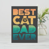 レトロヴィンテージサンセットファーザーズ最高のデイキャットパパエバー シーズンカード (スタンド正面)