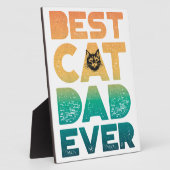 レトロヴィンテージサンセットファーザーズ最高のデイキャットパパエバー フォトプラーク (側面)