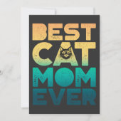 レトロヴィンテージサンセットマザーズ最高のデイキャットママ シーズンカード (正面)