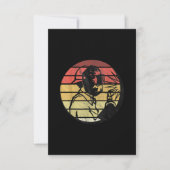 レトロヴィンテージサンセット溶接シルエットギフト サンキューカード (正面)