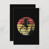 レトロヴィンテージサンセット溶接シルエットギフト サンキューカード (正面/裏面)