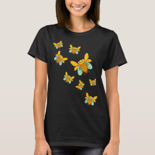 レトロヴィンテージサンセット虫カラフルセミ Tシャツ