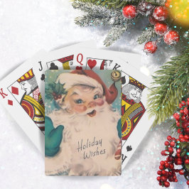 レトロヴィンテージサンタとキャンディーケーンクリスマス トランプ