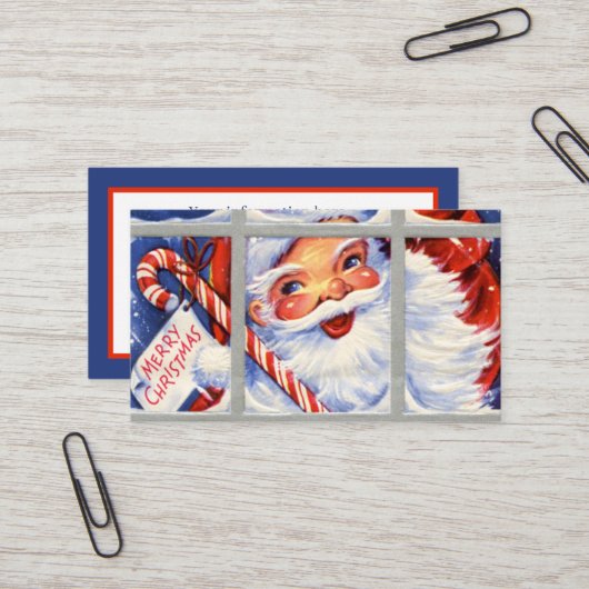 レトロヴィンテージサンタアド情報 名刺 (正面/裏面インサイチュ)