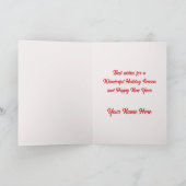 レトロヴィンテージサンタウィズルドルフカスタムクリスマス シーズンカード (内部)